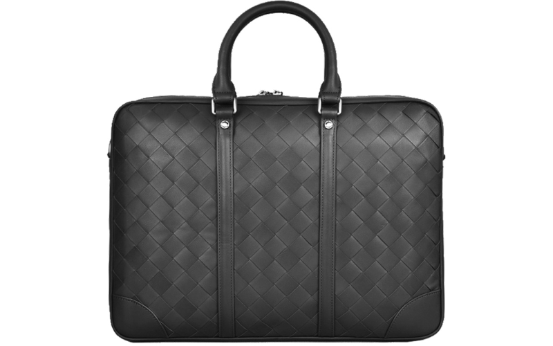 男士手提包编织男包公文包男款真皮大容量高级感商务设计师l律师