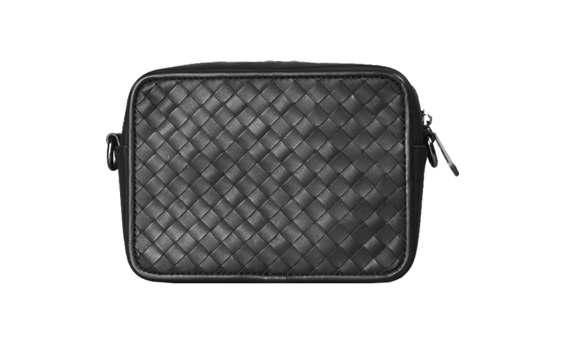 斜挎包男士相机包小包小背包真皮编织男包日系潮牌高级感小众设计