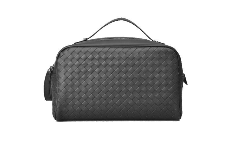 手拿包男大容量洗漱包收纳包真皮编织休闲新款大号手提包出差旅行