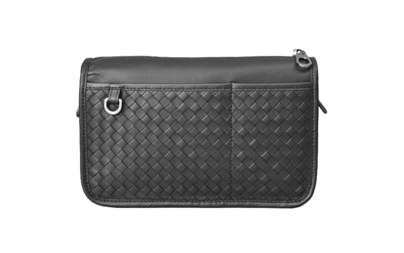 男士斜挎包编织男包单肩包手拿包两用真皮潮牌设计感小众2022新款