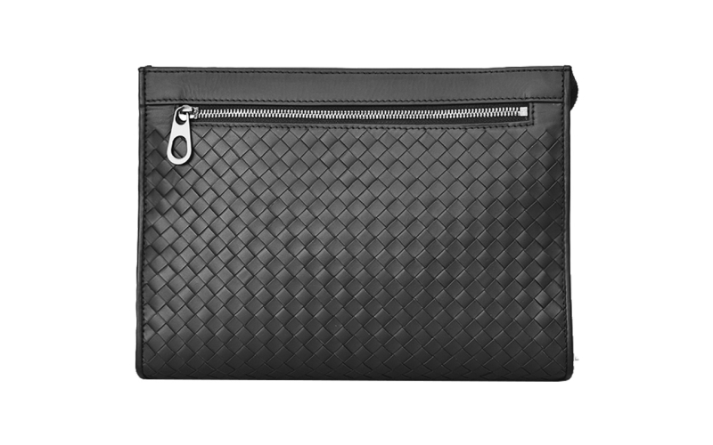 街头斜挎包男包单肩包男士潮牌小背包真皮编织手拿包两用小包新款