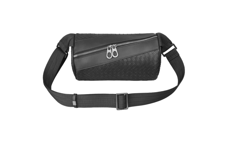 男士斜挎包单肩包小背包真皮编织包包2022新款枕头圆桶潮牌圆柱包