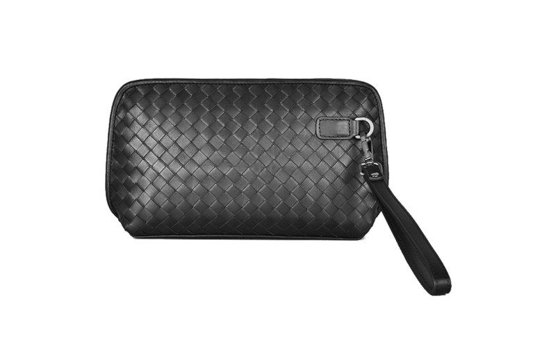 男士手拿包真皮编织手包男款手腕包多卡位功能男包手机包高端新款