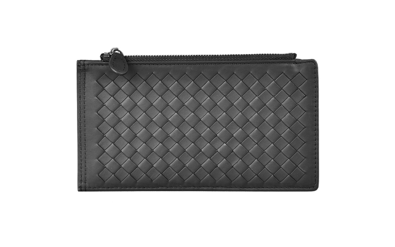 卡包女式男士钱包一体折叠多卡位真皮编织精致高端新款小众设计潮