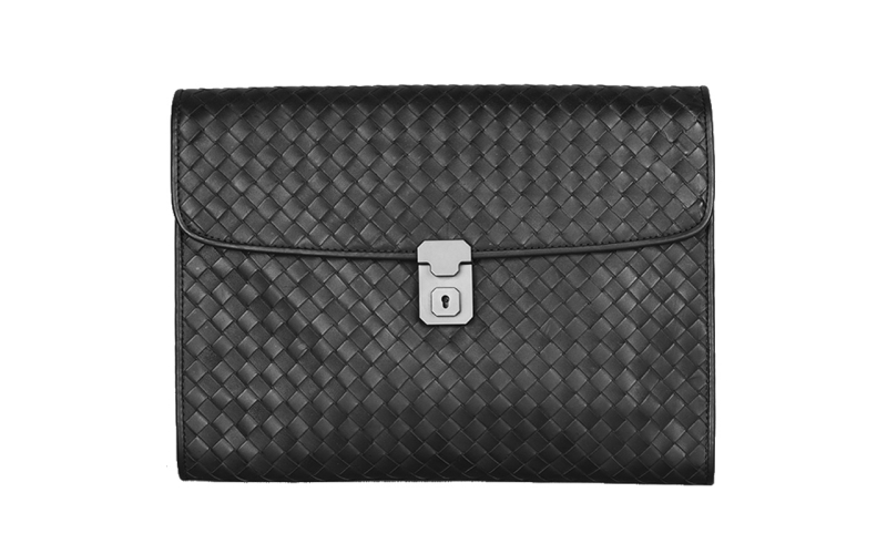 手拿包男士收纳公文包真皮牛皮编织男包高端轻奢男士商务