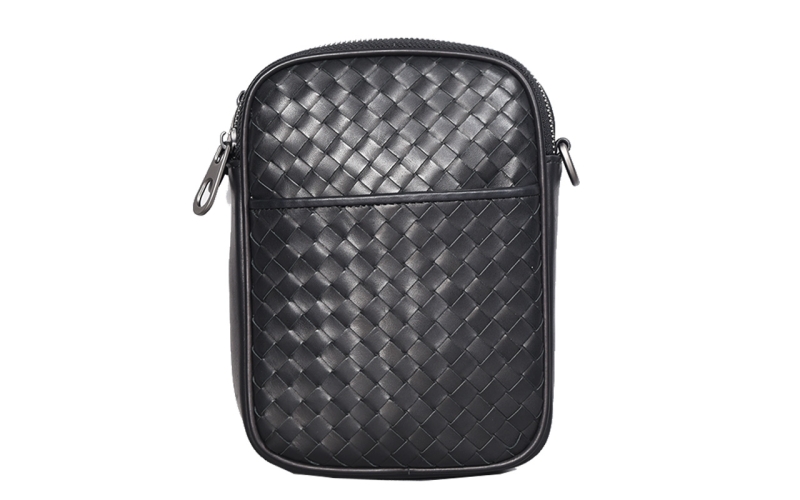手机包迷你小包包男款编织斜挎包单肩包头层牛皮真皮手机袋