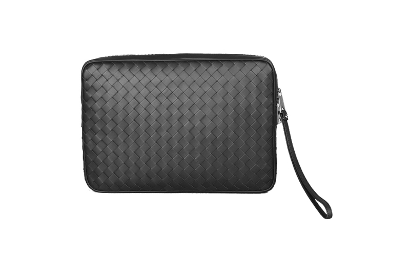 男包手拿包大容量真皮编织手包男款高端轻奢质感电脑笔记本