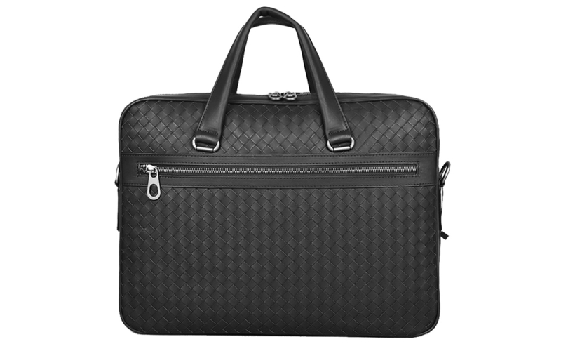 公文包男士商务编织男包手提包单肩真皮牛皮大容量律师出差