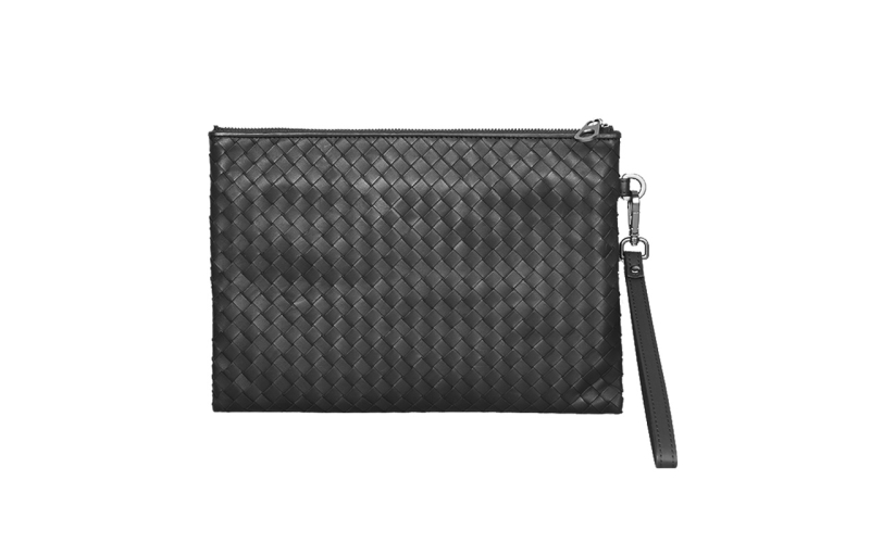 手拿包男士信封包女气质2021新款薄款真皮编织品牌方形牛皮