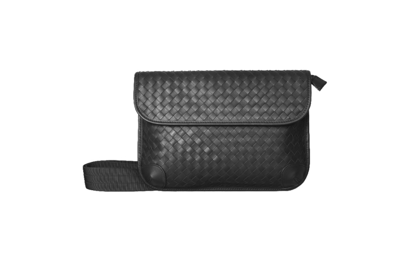 男士包单肩斜挎包真皮编织男包小背包大容量薄潮牌胸包时尚