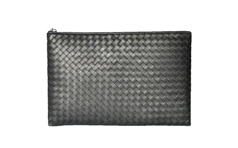 男士手拿包女夏季小巧时尚真皮编织薄款轻便信封包软皮轻奢