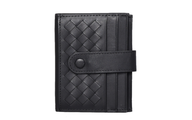 卡包女士精致高档真皮男卡套编织牛皮小巧超薄多卡位ins风