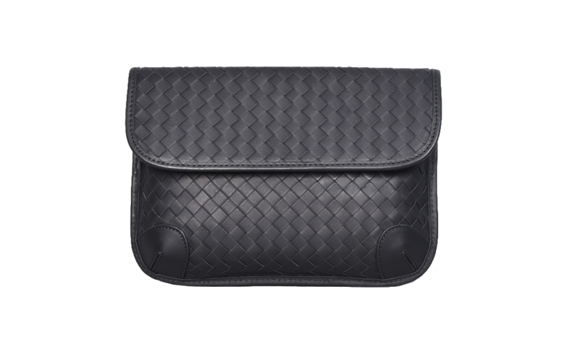 斜挎包男手拿包男士胸包胸前包真皮编织男包街头潮流青年潮牌横款