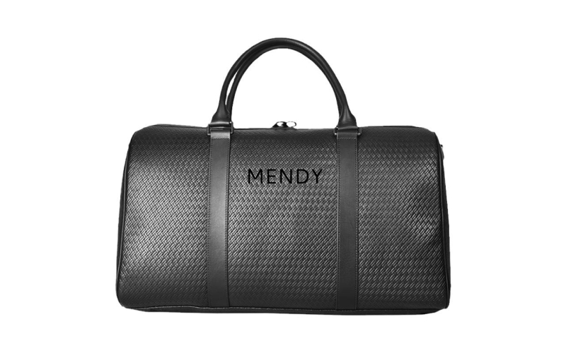 行李袋旅行包男女大容量商务草席编织纹真皮短途出差高颜值轻便小