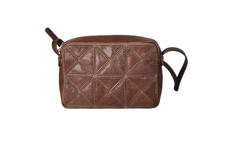 菱格小方包女斜挎包真皮植鞣牛皮轻奢小众高级感小背包立体新款