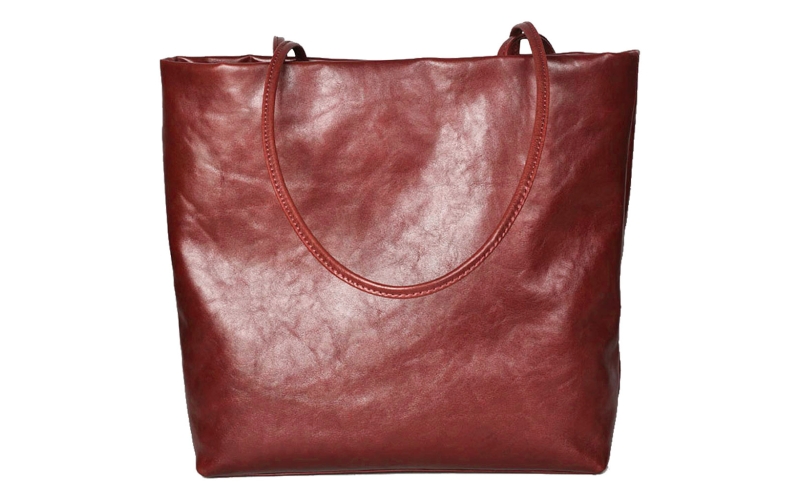 大容量托特包女包头层植鞣革牛皮单肩包通勤新款女包秋冬安可拉红