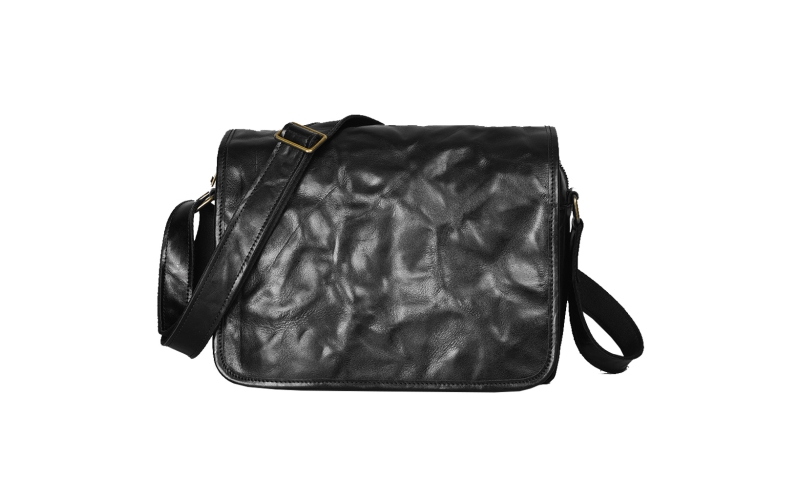 斜挎包男士邮差包单肩包大容量复古手抓纹油蜡皮植鞣2024新款时尚