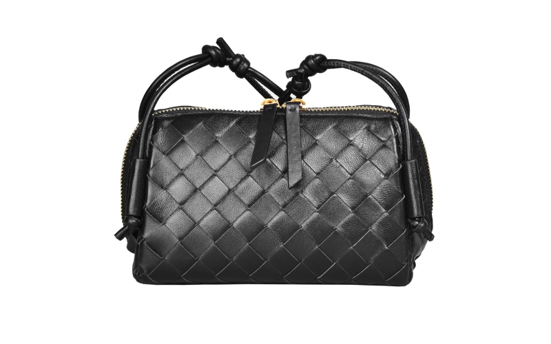 斜挎包女小包真皮编织女包单肩包小方包计感小众包2024新款高质感