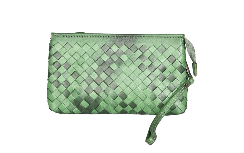 链条斜挎包女手拿包真皮编织女包手包可装手机包迷你小包2024新款