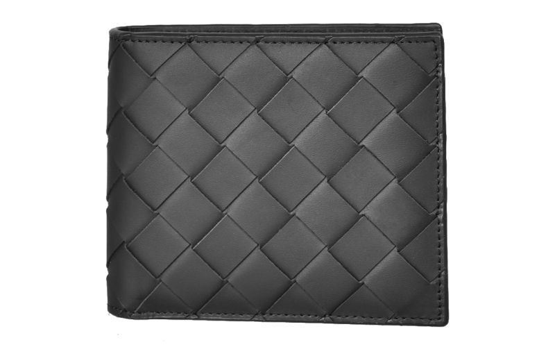 男士钱包男款真皮正品手工编织两折横款钱夹2023新款卡包高端商务