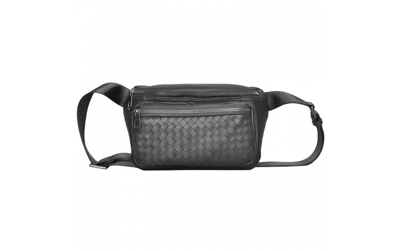 Cross -body chest bag men's model 2024 new high -level sensor woven small design sense design sense niche large capacity light l